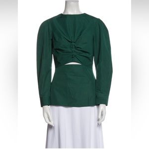 Derek Lam Crew Neck Long Sleeve Blouse